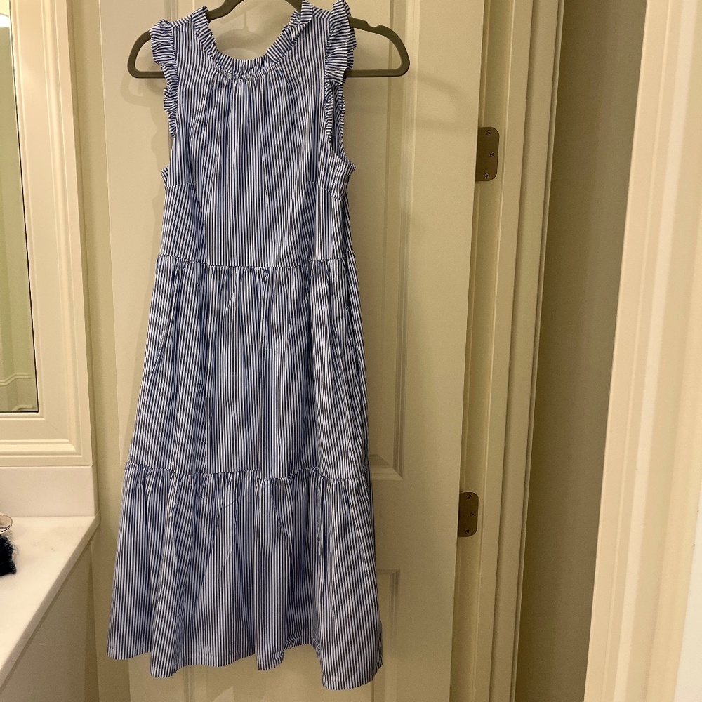J. Crew Blue & White stripe Dress